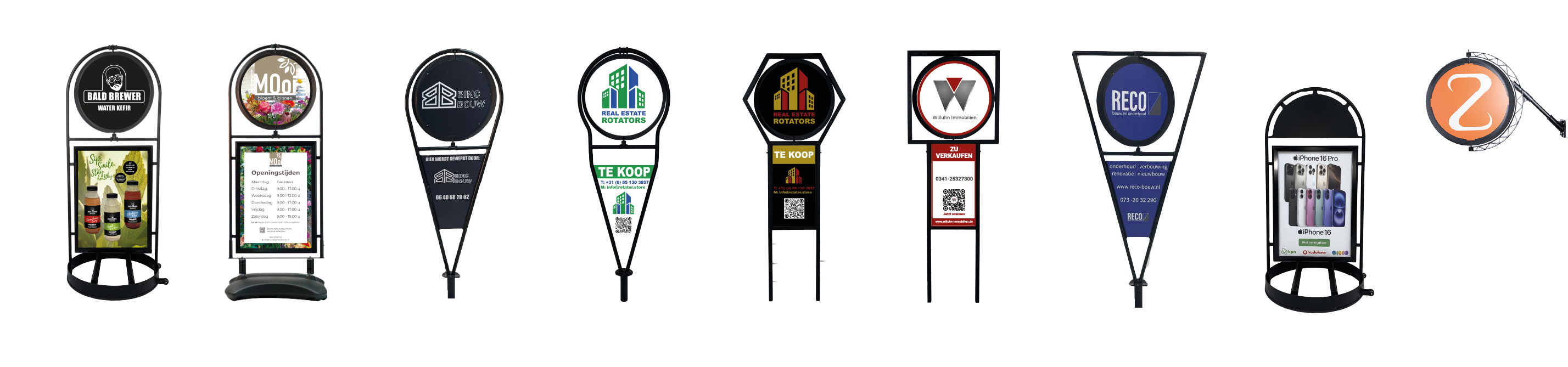 Draaiende reclameborden van Rotator website