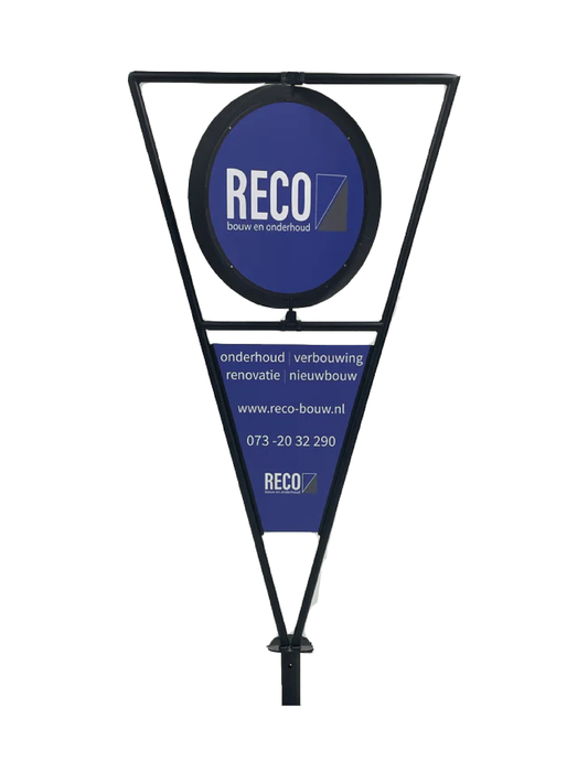 Draaiend reclamebord van RECO